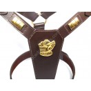 Extra Large brown LEATHER DOG HARNESS 